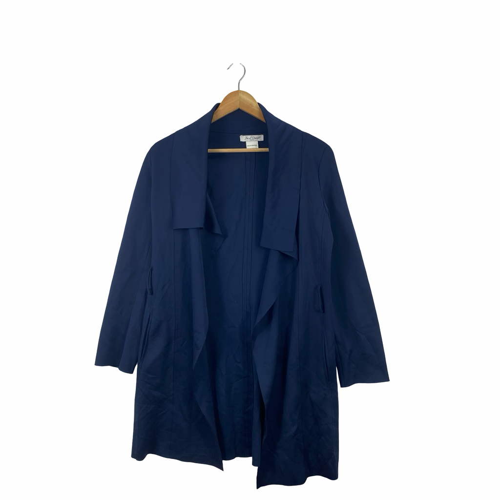 JUST D’ORANGE  Paris Draped Open Front Long Jacket Coat