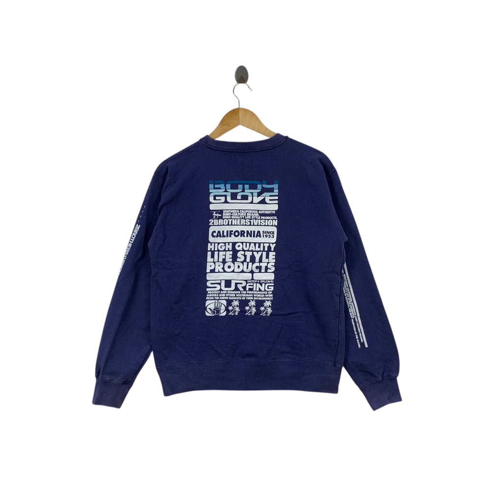 Vintage BODY GLOVE SURF Southern California Culture Sweatshirt Sweater Pullover Jumper Beach