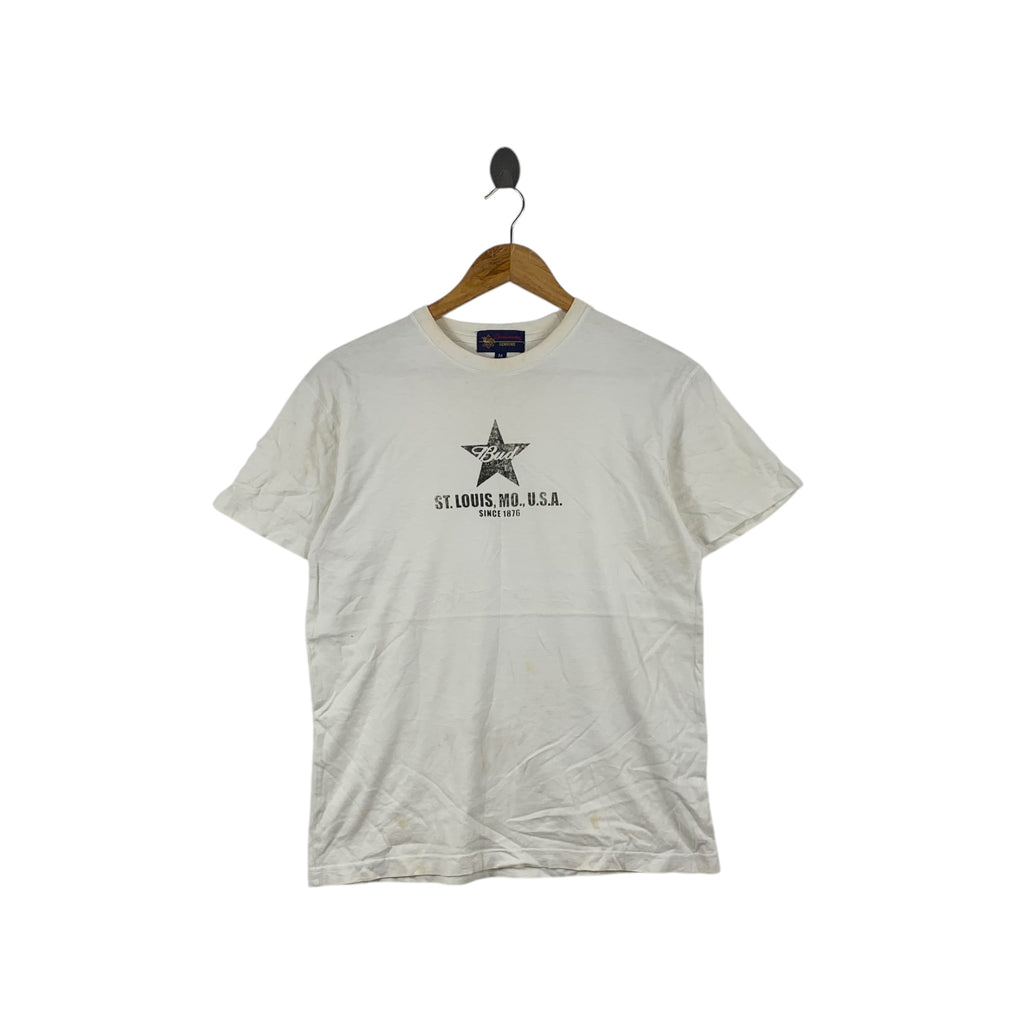 Vintage BUDWEISER BEER St. Louis Store Collection Tee Shirt Top Beverage Promo
