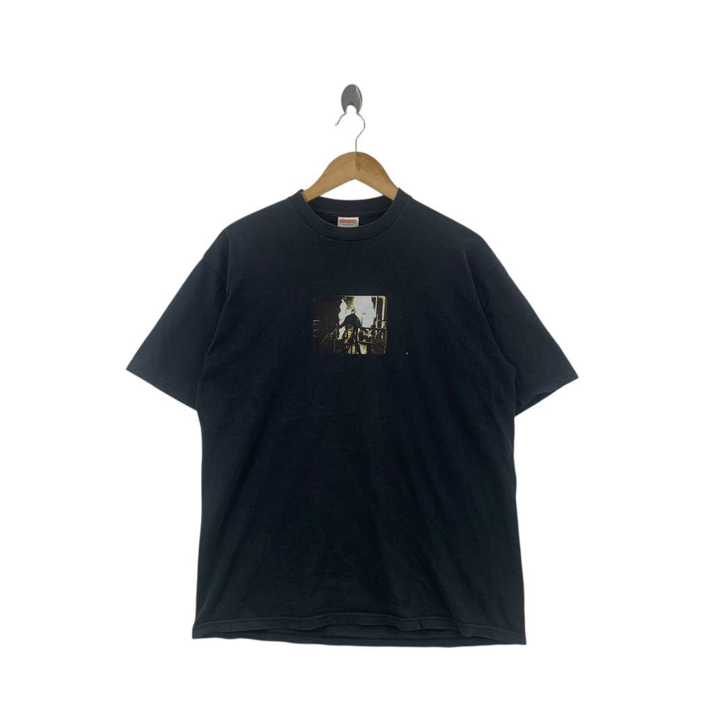 Vintage 1999 SUPREME x SSUR Man On Fire Tee Shirt Top Collection Skateboard