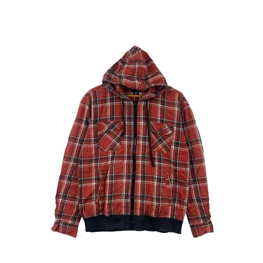 Vintage AIRWALK SKATEBOARD Plaids Check Tartan Jacket Zipper Windbreaker Sportswear Outdoor