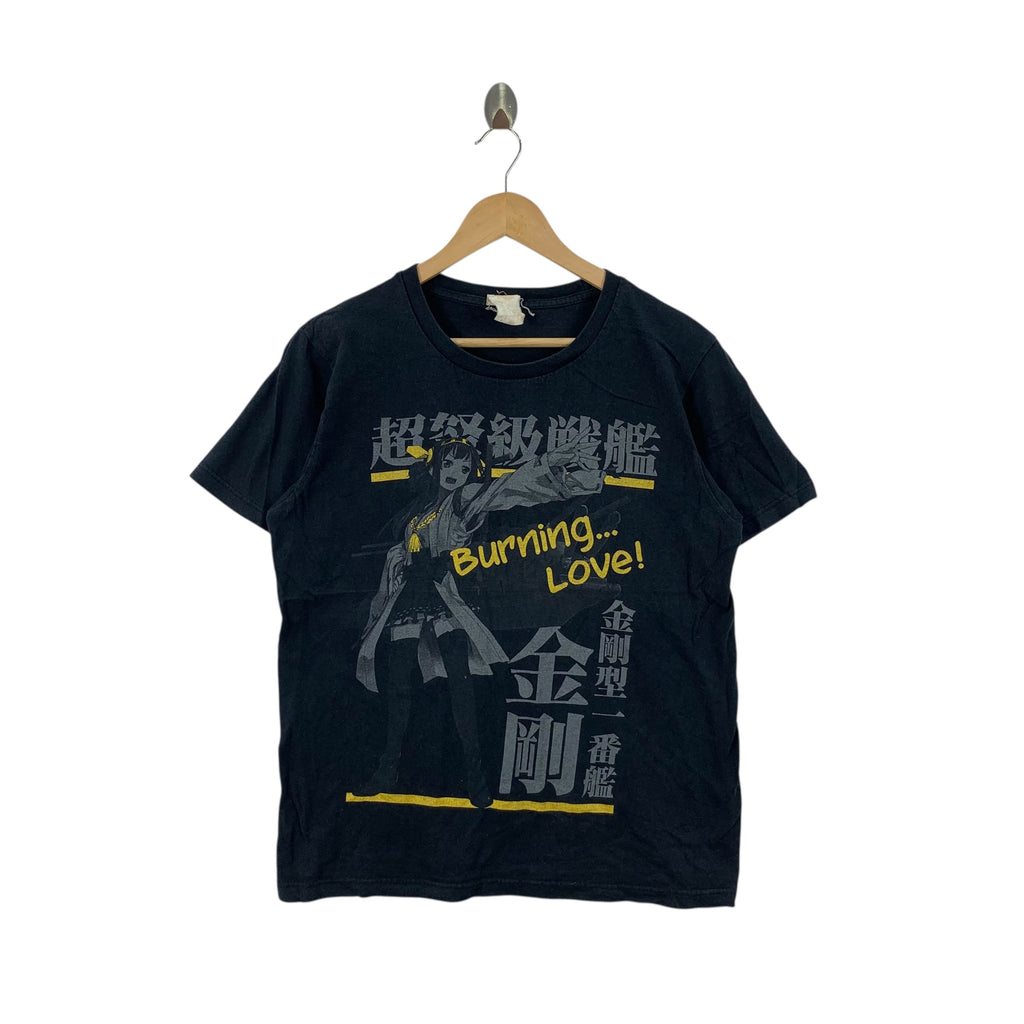 KANTAI COLLECTION ANIME Burning Love Kongou Tee Shirt Top Manga Web Browser Game