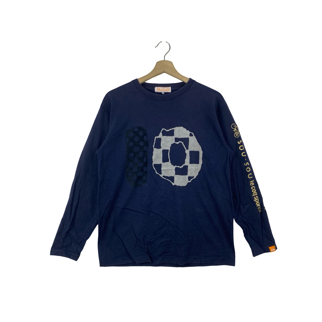 Vintage SOU・SOU x lE COQ SPORTIF  Long Sleeve Tee Shirt Big Logo Graphic