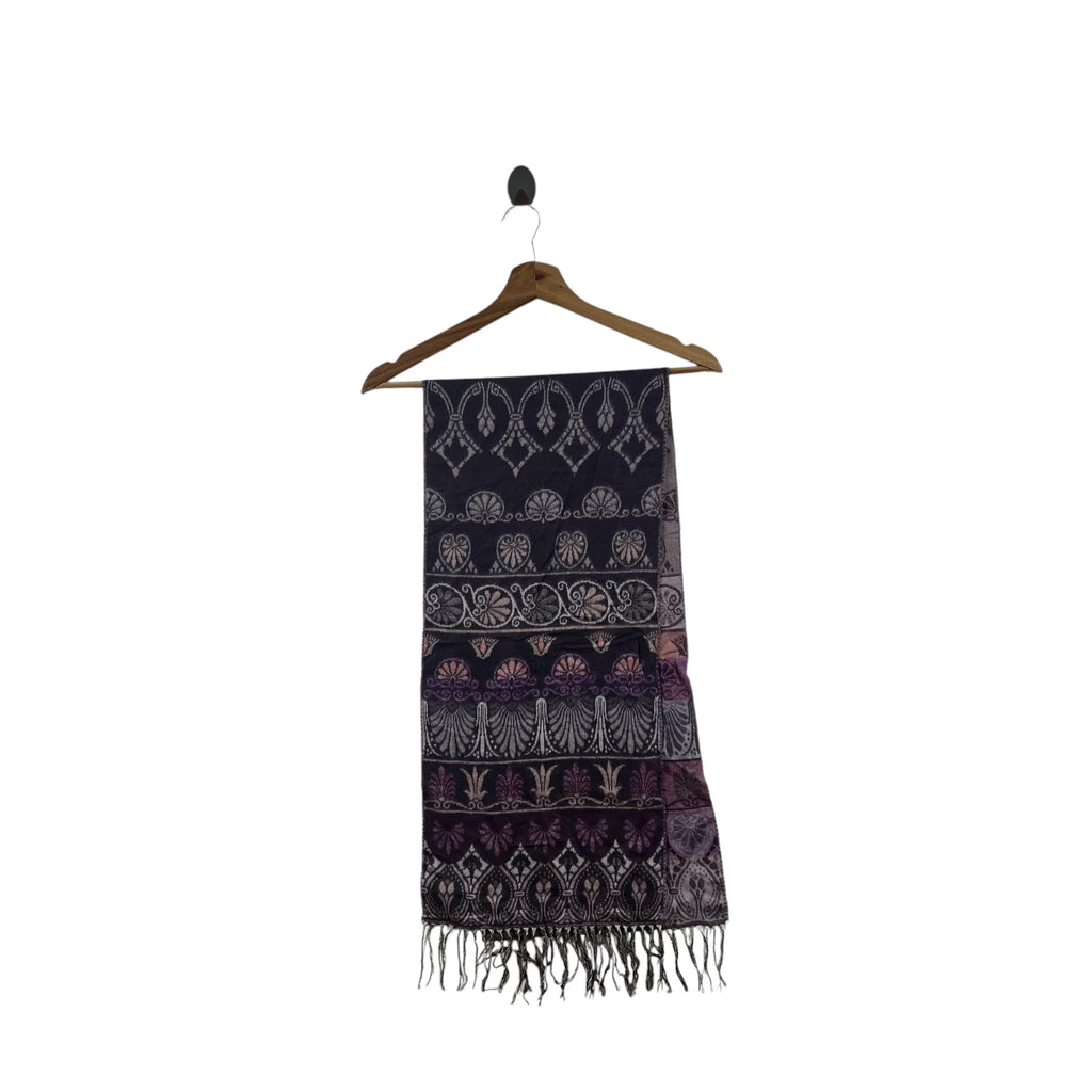 Vintage CASHMINK GERMANY NAVAJO Paisley Muffler Scarf Shawl Fringes