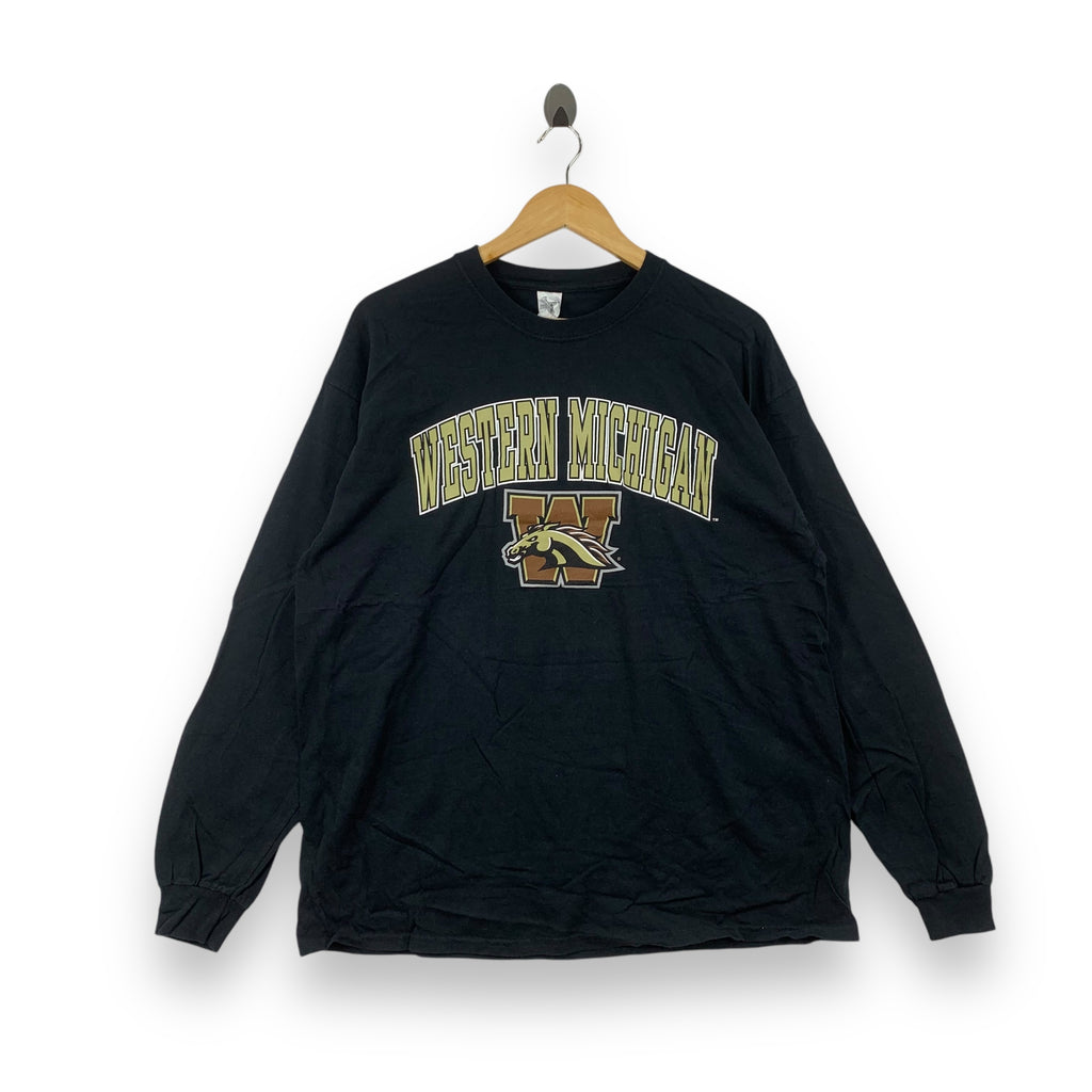WESTERN MICHIGAN BRONCOS University Long Sleeve Tee Shirt Gildan Heavy Cotton College Tee