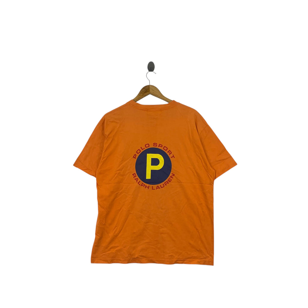 Vintage POLO SPORT RALPH LAUREN Backhit Logo Tee Shirt Top Pwing Olympic Stadium