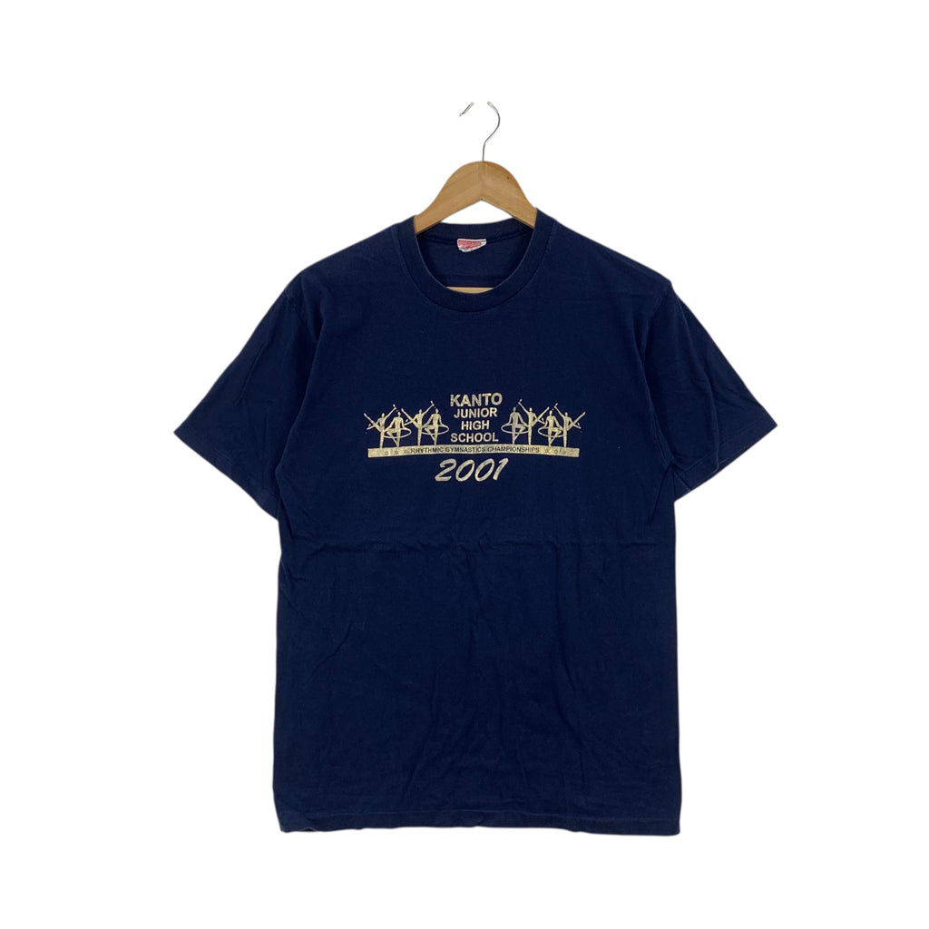 Vintage KANTO JUNIOR HIGH SCHOOL Gymnastic Tee Shirt Top Artwork Rhythmic Championship