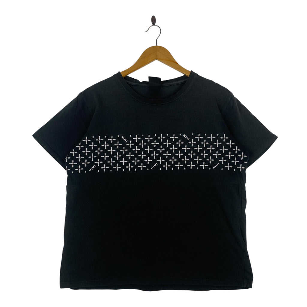 NUMBER NINE x MARLBORO Geometry Design Tee Shirt Top Collection Studio Japan Black Short Sleeve