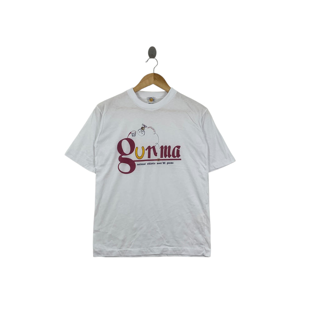 Vintage 1983 GUNMA JAPAN National Athletic Tee Shirt Top Sport Festival