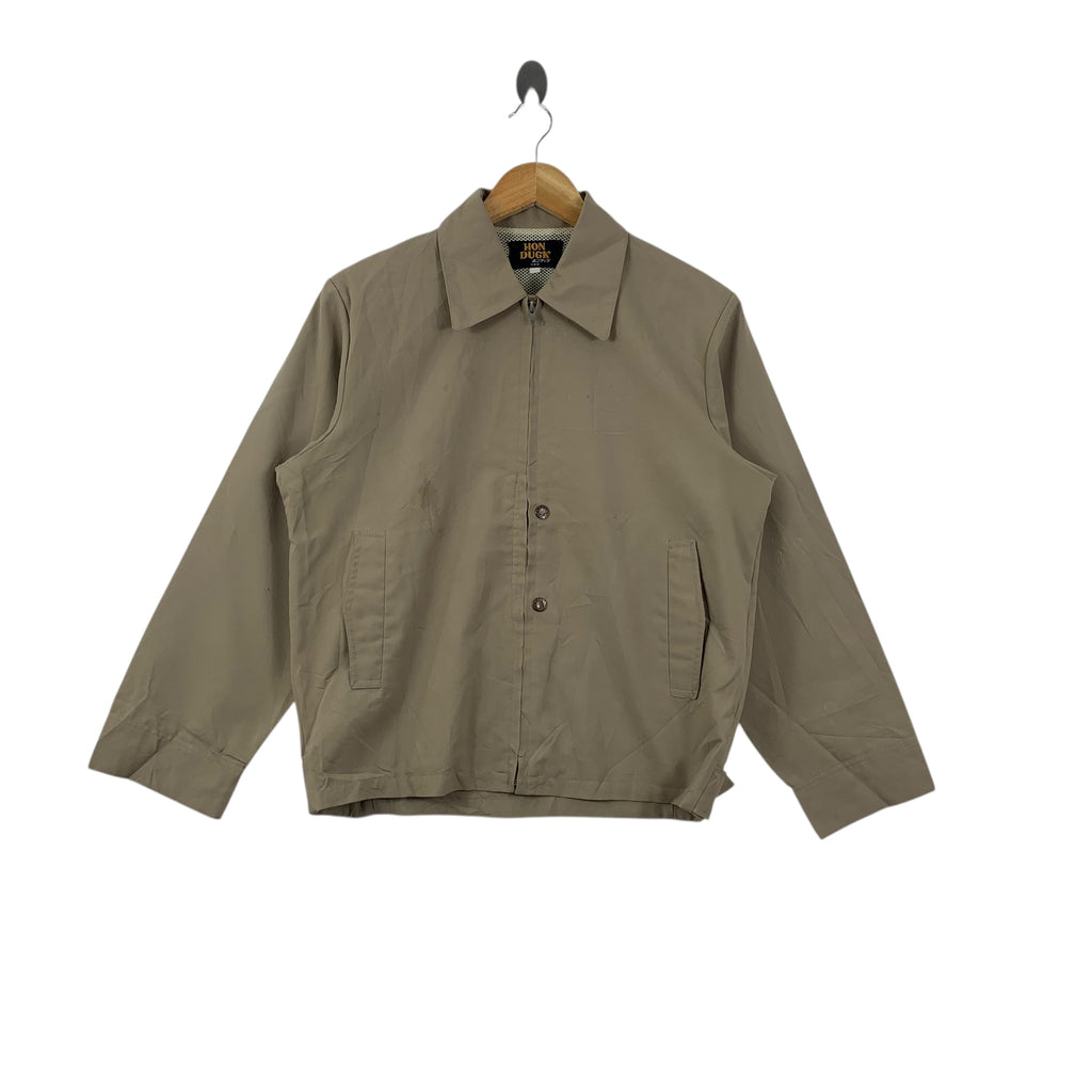 Vintage 80s HON DUCK JAPAN Outdoor Hunting Jacket Windbreaker Harrington Style