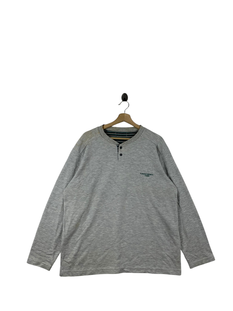 Vintage KANSAI YAMAMOTO HOMME Collection Henley Sweater Tee Shirt Sweatshirt