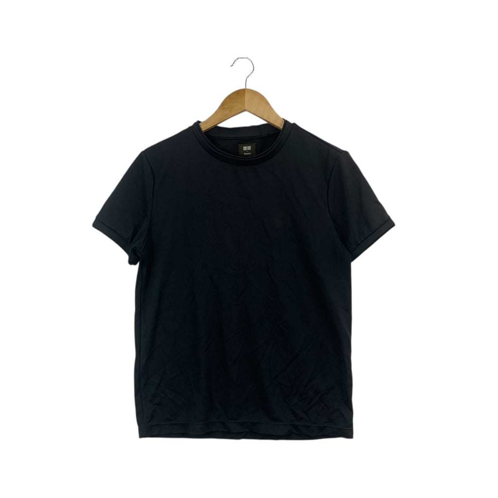 THEORY JAPAN x UNIQLO Collection Black Plain Tee Shirt Top Minimalist Design