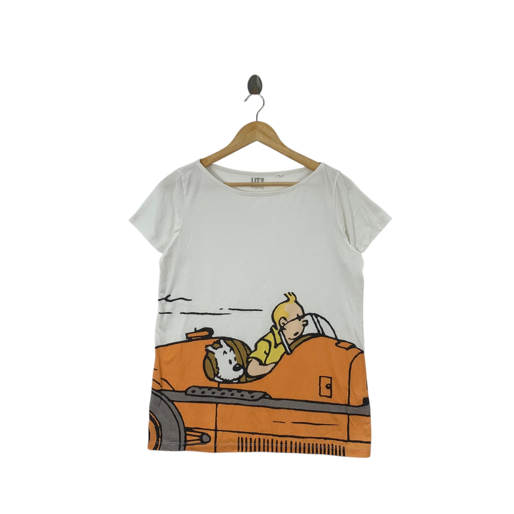 UNIQLO x TINTIN Les Aventures de Cartoon Collection Tee Shirt Top Hergé Short Sleeve