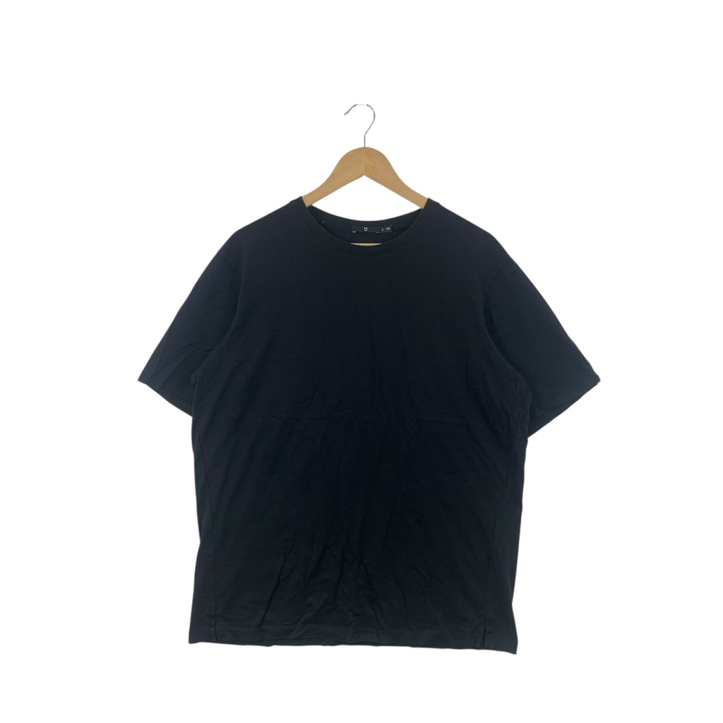 JIL SANDER x UNIQLO +J Collection Plain Black Baggy Tee Shirt Top Minimalist Design