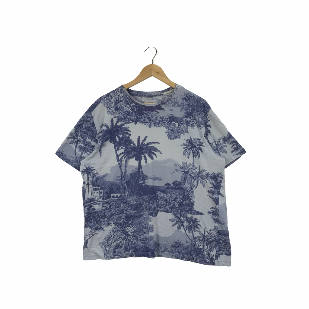 H&M X TOILE DE JOUY Landscape Over Print Design Tee Shirt Top