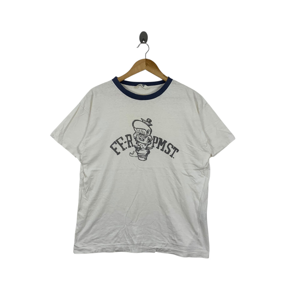 Vintage 45RPM 45 RPM JAPAN STUDIO Ringer Tee Shirt Top Design