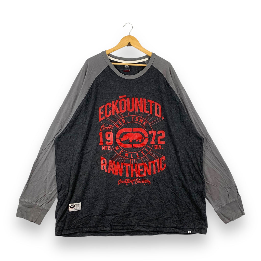 ECKO UNLTD. Rawthentic Raglan Hip Hop Rap Oversized Tee Shirt Streetwear Baggy