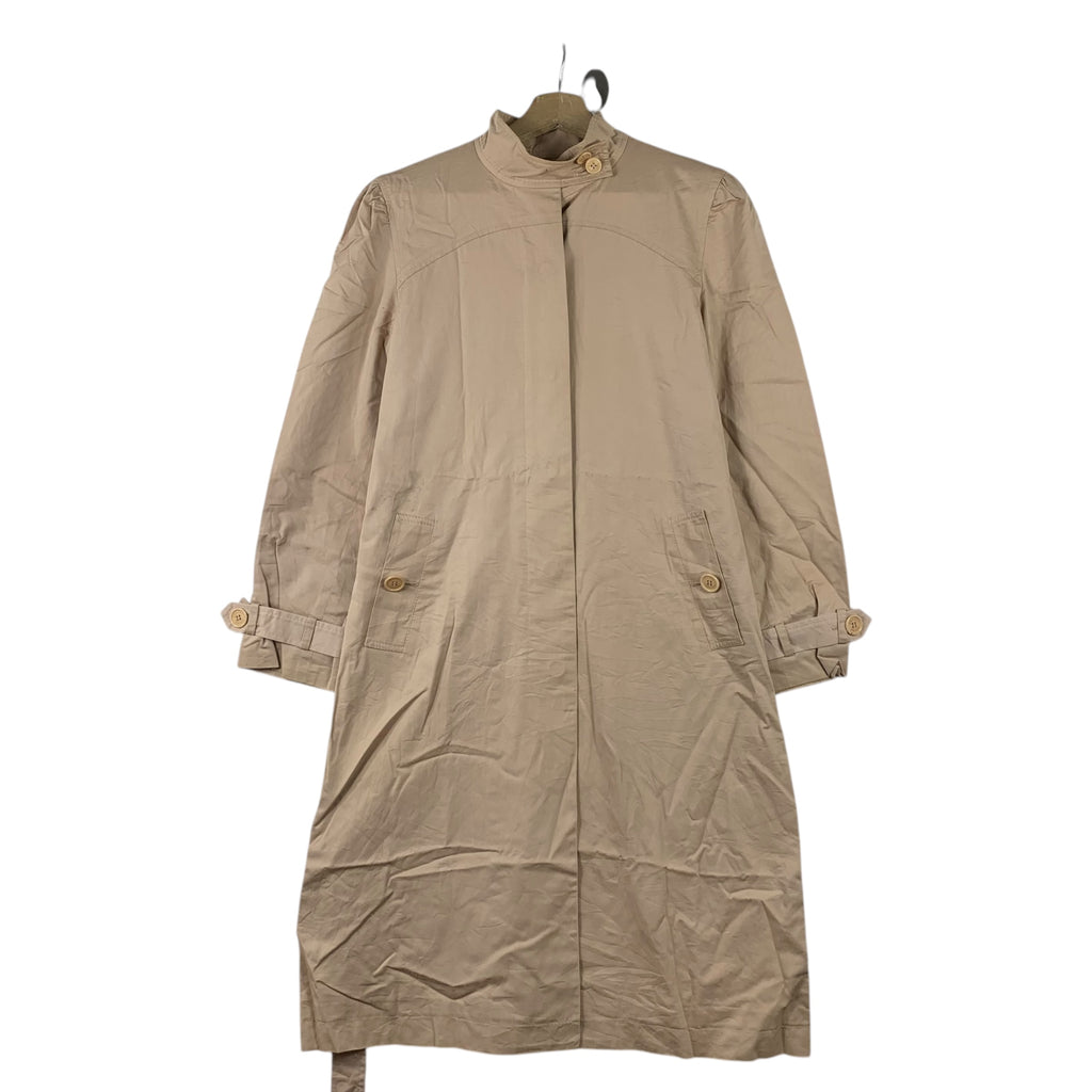 Vintage MARC JACOBS Beige Long Trench Coat Minimalist High Collar Design