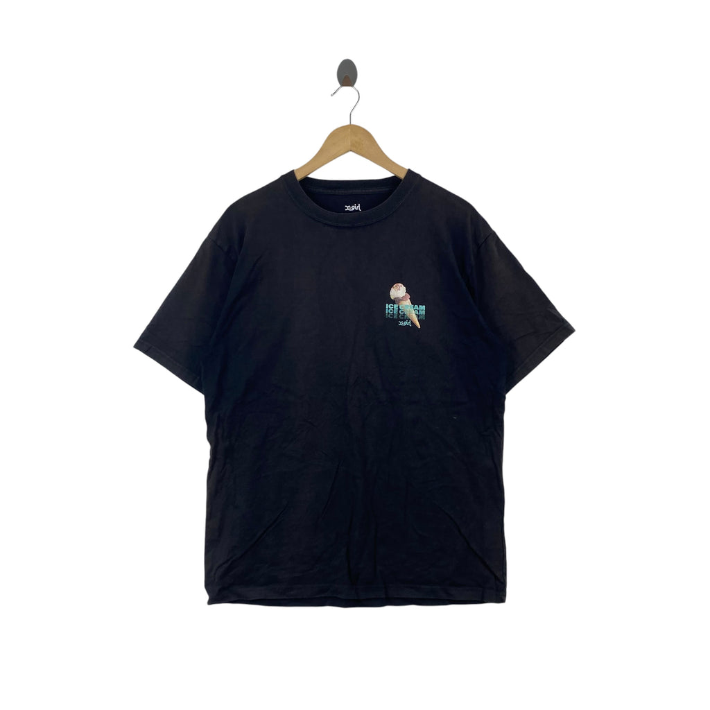 X-GIRL ICE CREAM Graphic  Streetwear Casual Logo Tee Shirt Harajuku Y2K Minimalist