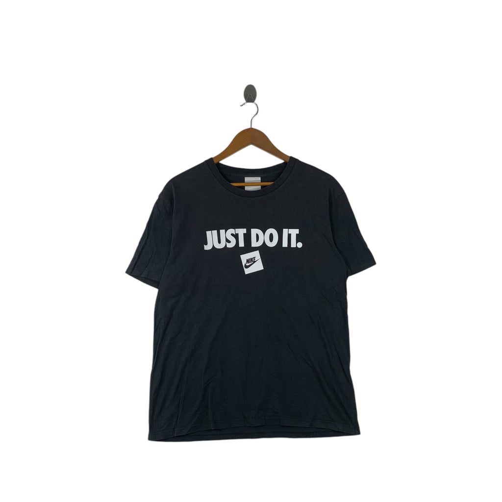 Vintage NIKE USA SWOOSH Just Do It Center Logo Tee Shirt Top Sportswear Gray Tag