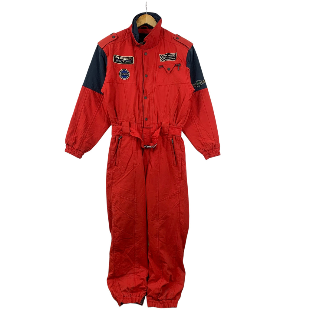 Vintage TEAM PURSER Formula 1 Pit Staff Coverall Jumpsuits Wear Special Stage Overall Jacket Coat
