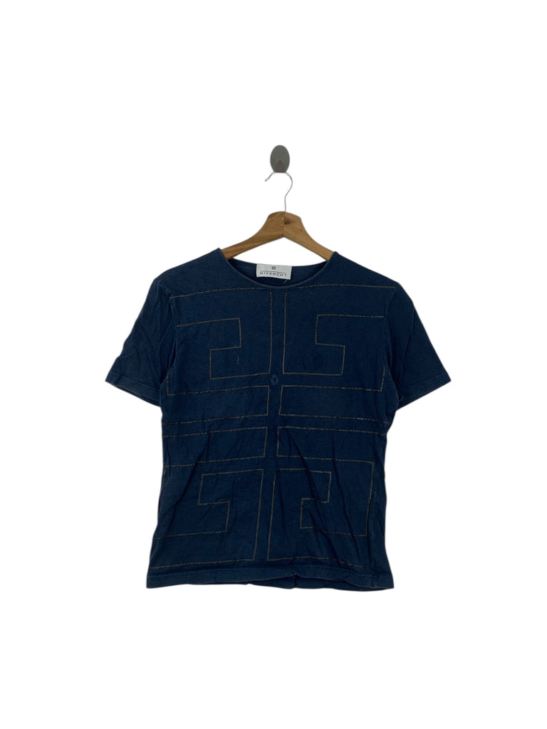 Vintage GIVENCHY MADE IN ITALY Monogram Logo Tee Shirt Top Zucca