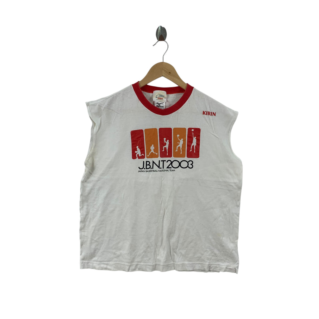 Vintage 2003 MIZUNO x KIRIN Japan Basketball National Team Tee Shirt Top Olympic Jersey