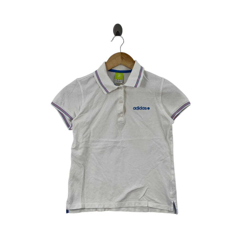 ADIDAS ORIGINALS NEO Label Embroidered Logo Ringer Polo Tee Shirt Top Twin Tipped