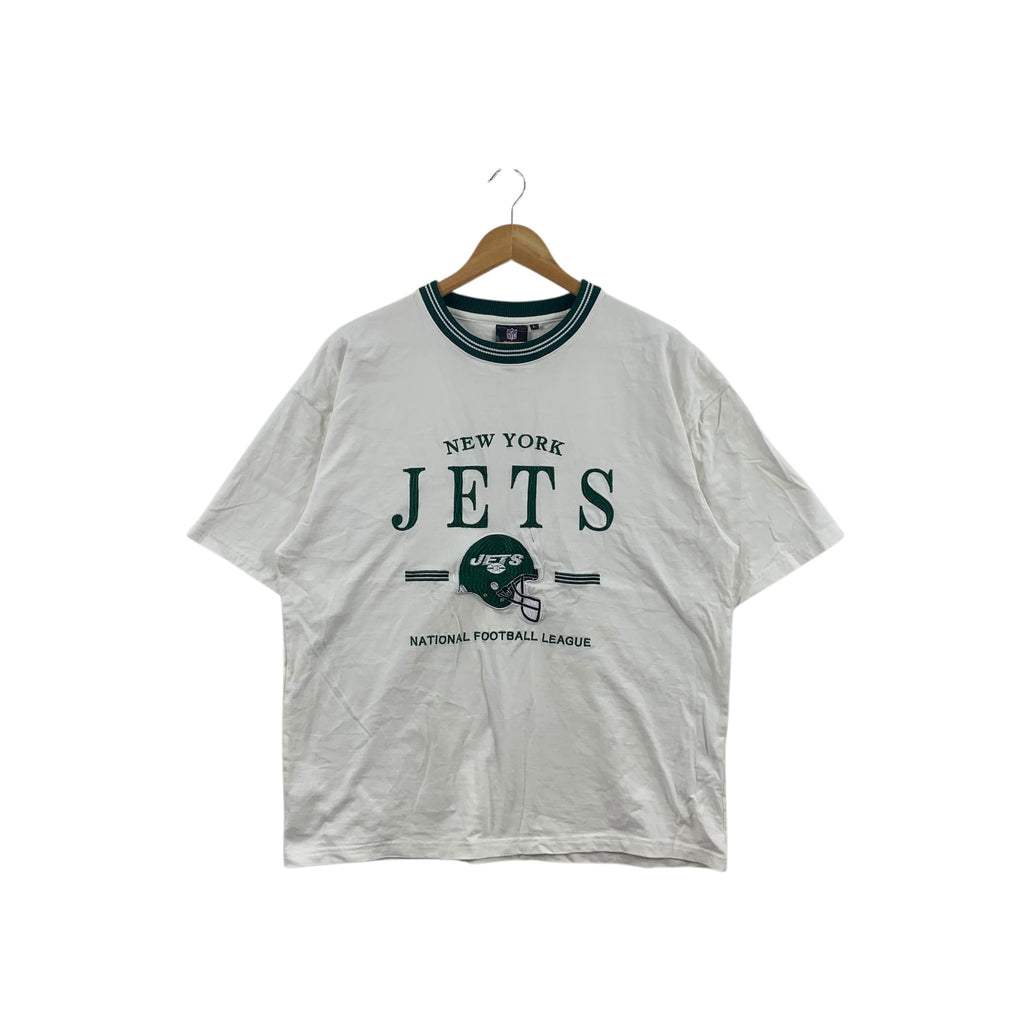 NFL NEW YORK JETS Embossed Logo Baggy Tee Shirt Top National Football League