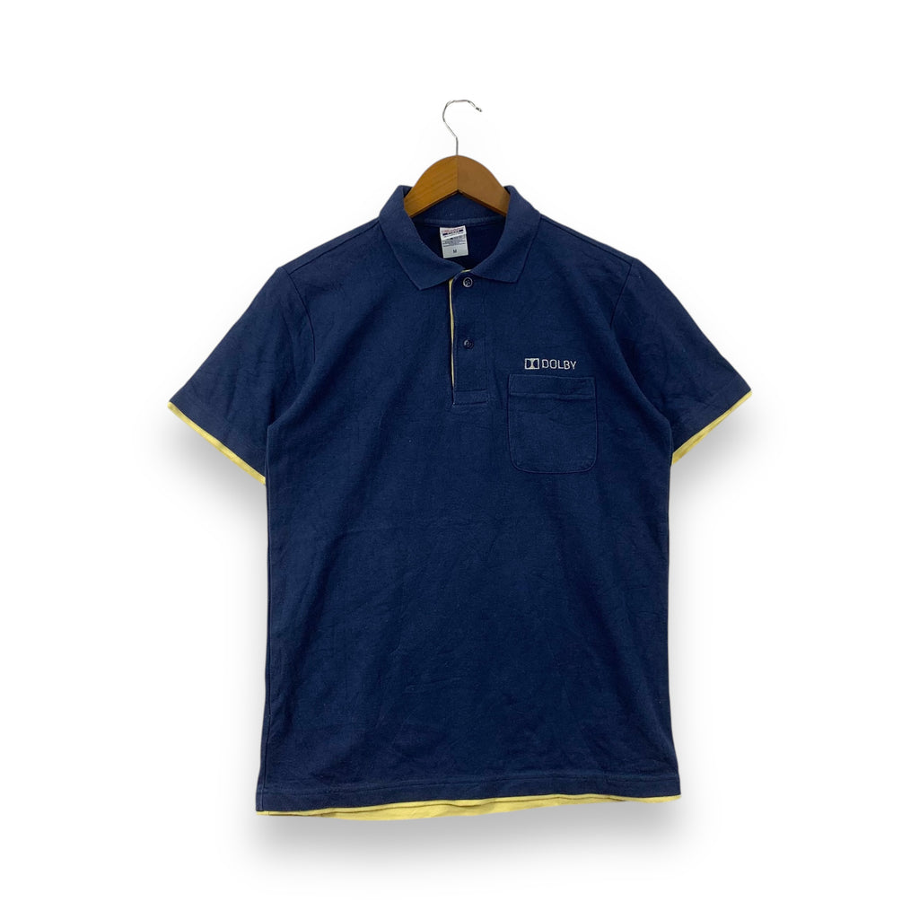 Vintage DOLBY ATMOS VISION Audio Workwear Polo Shirt Top Embroidered Logo