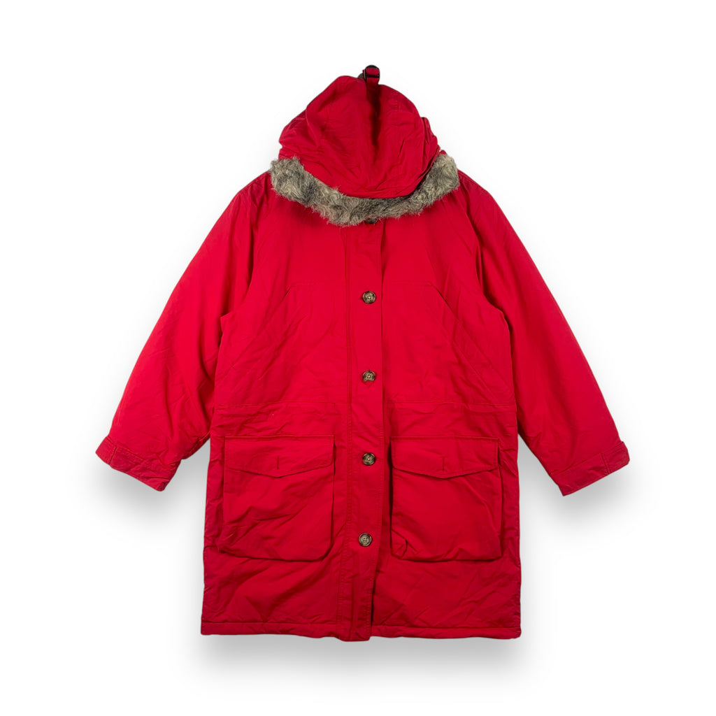 LANDS’END POLARTEC & THERMOLITE EXTREME Insulation Jacket Faux Fur Hood Parka Puffer