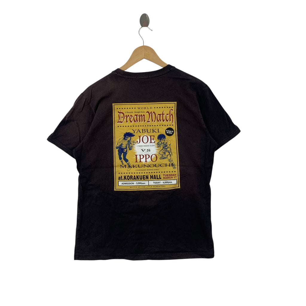 UNIQLOx  HAJIME NO IPPO Joe Match Sun Faded Anime Tee Shirt Top Manga Tatsuya Kimura Fight
