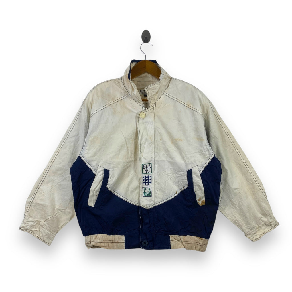 Vintage BLANC PIA SPORT Racing Team F1 Jacket Parka Outdoor Windbreaker