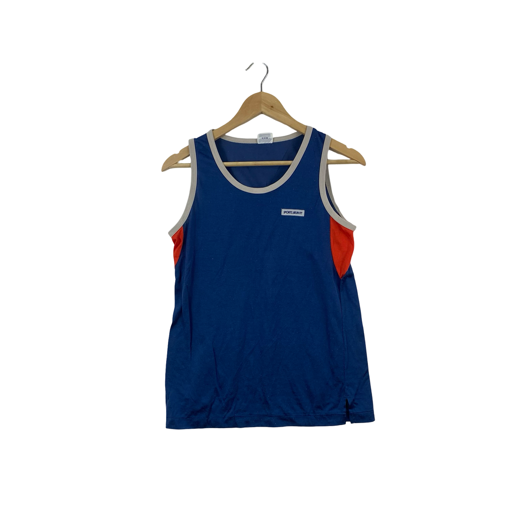 Vintage NCAA DESCENTE Sports Identity Tank Top Sleeveless Athletic Jersey Retro 90s Sportswear
