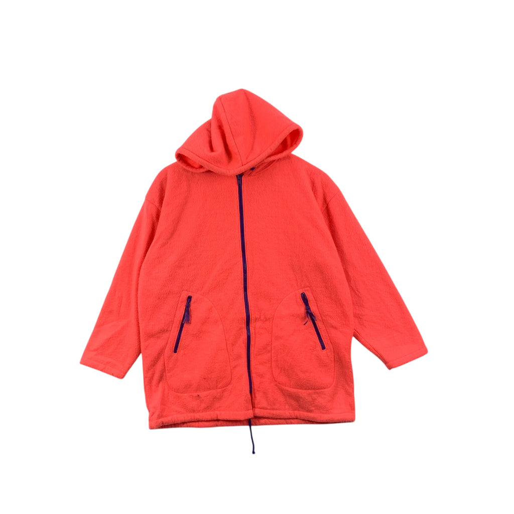 Vintage GRENACHE OAKLEY Orange Fleece Parka Jacket Outdoor Hoodie Windbreaker