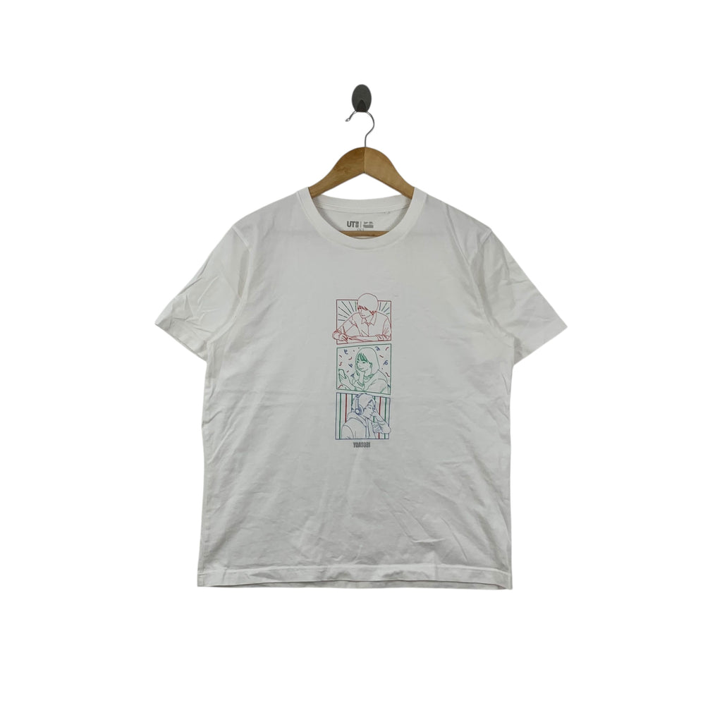 UNIQLO x YOASOBI JAPAN Duo Ayase Ikura Anime Tee Shirt Top Natural Distress