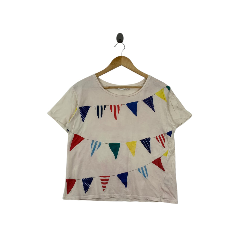 UNIQLO x E.M JAPAN Happy Project 2013 Collection Tee Shirt Top Distress Design Peace For All