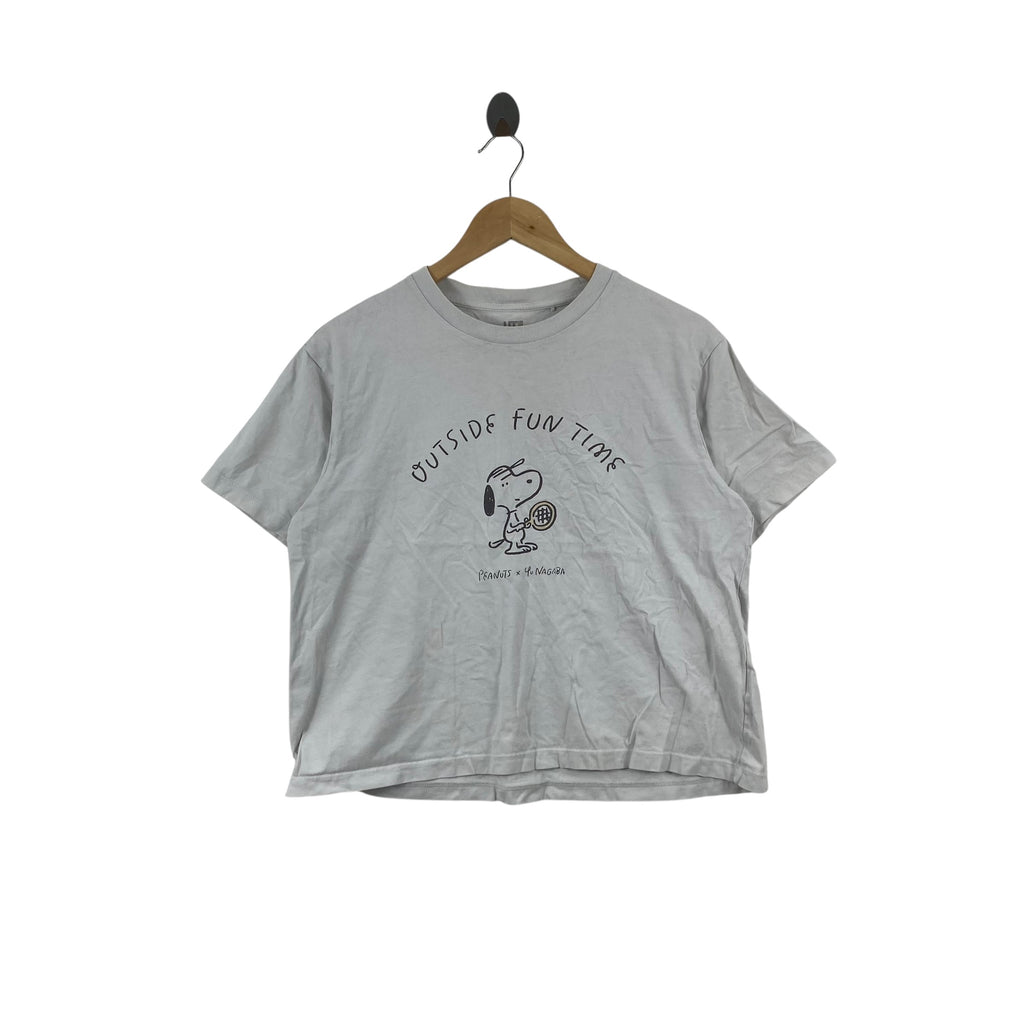 Vintage UNIQLO UT x PEANUTS  x Yu Nagaba Snoopy Outside Fun Time Graphic Tee Shirt Casual