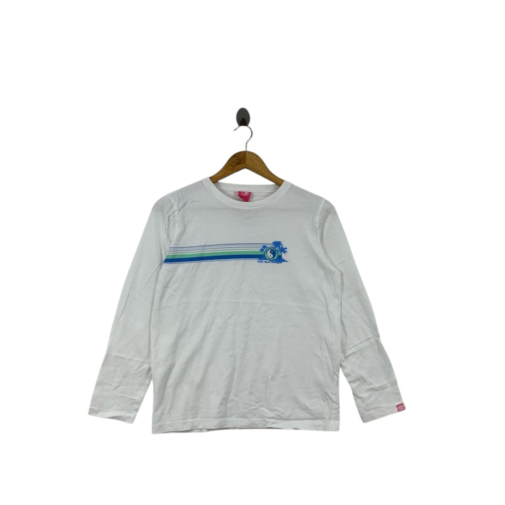 TOWN COUNTRY T&C Surf Design Hawaii Beach Tee Shirt Top Long Sleeve