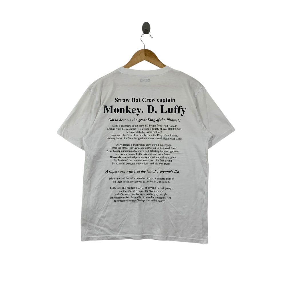 ANIME ONE PIECE Monkey D. Luffy Pirates King Tee Shirt Top Straw Hat Crew Captain