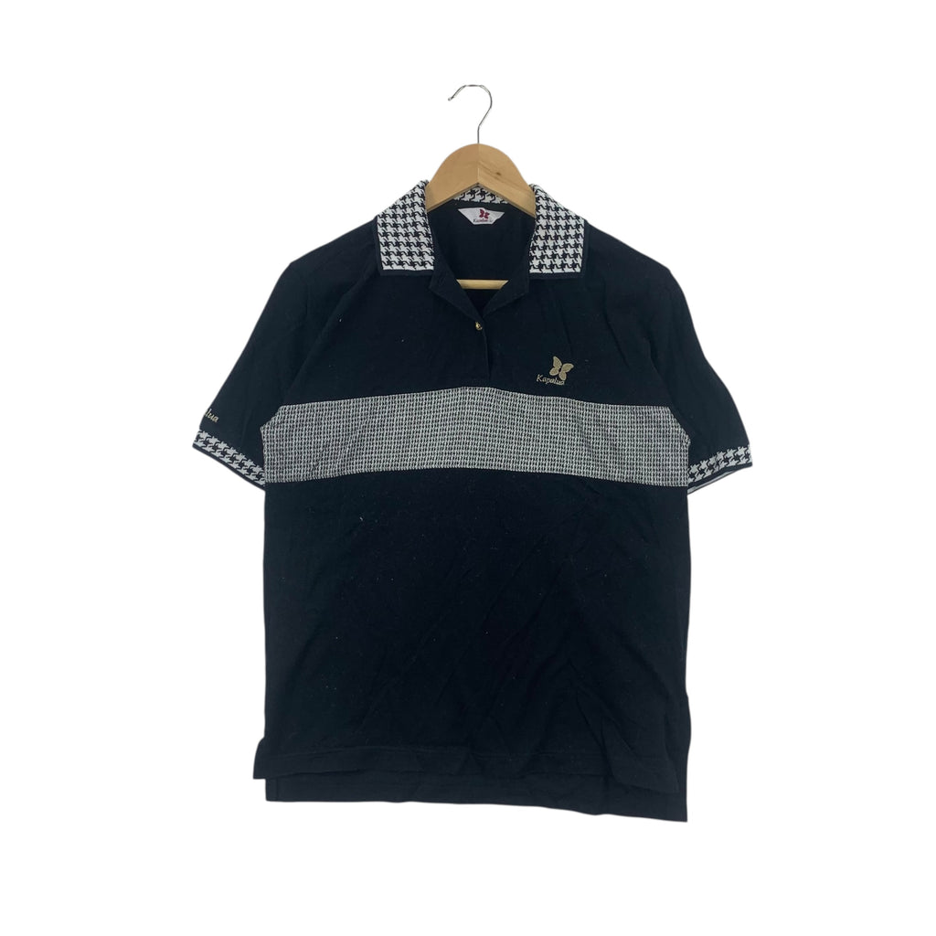 Vintage KAPALUA HAWAII MAUI Houndstooth Polo Tee Shirt Top Design Studio Collection