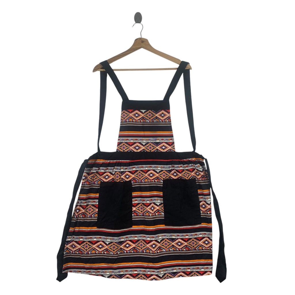 Vintage 80’ KANSAI YAMAMOTO EYES Aztec Native Apron Kitchen Chef Tablier