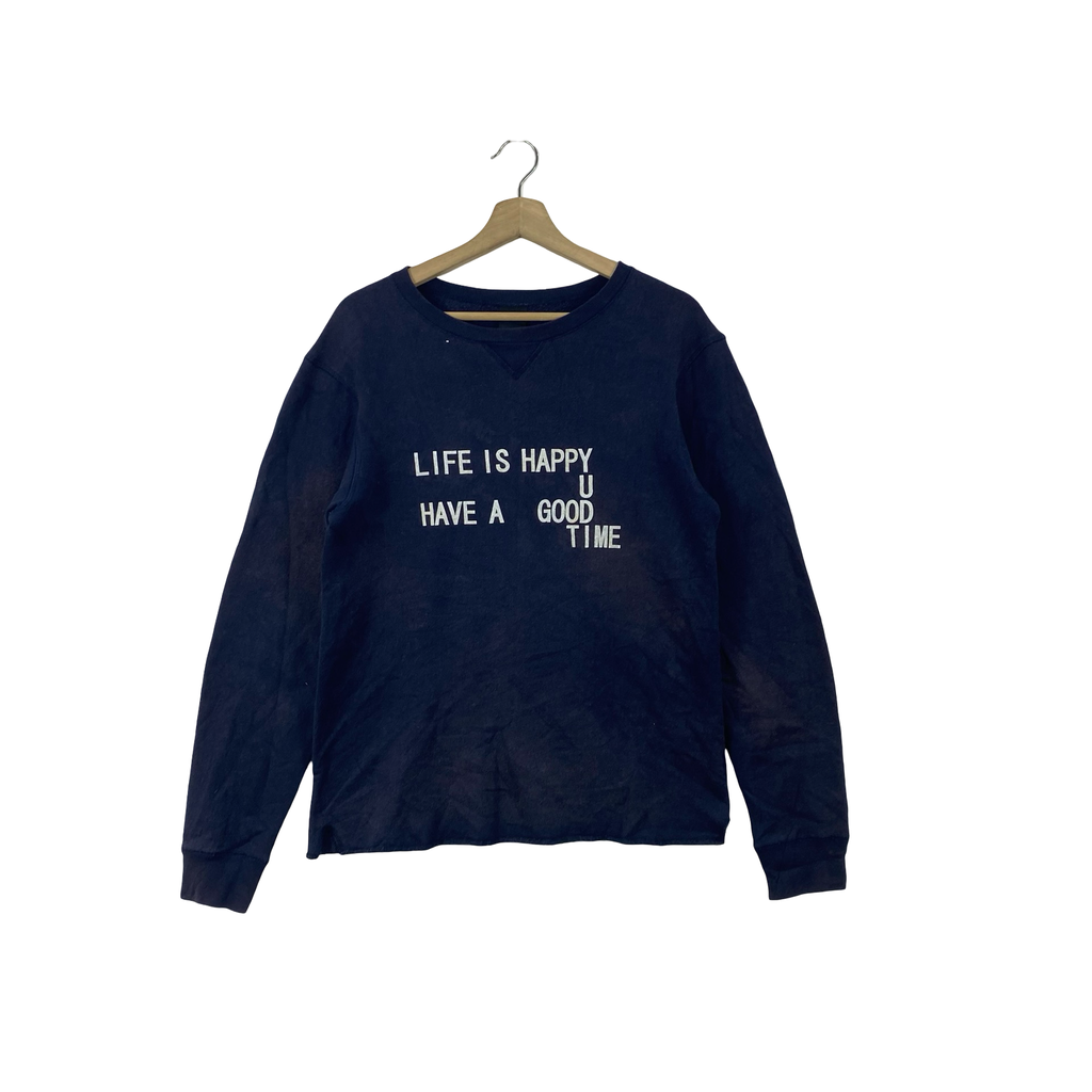 Vintage SHIPS Sweatshirt  Spell Out Crewneck Pullover Casual Streetwear