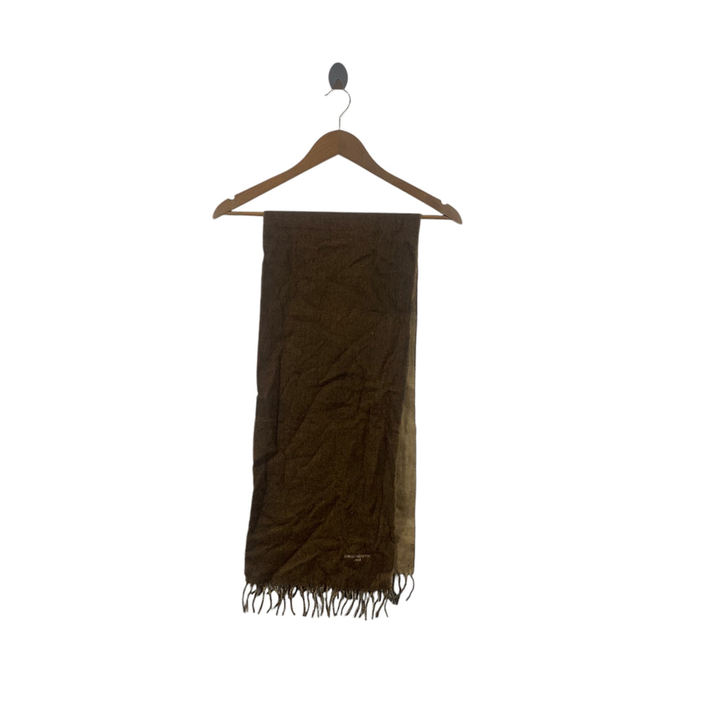 Vintage PACO RABANNE PARIS Made In France Muffler Scarf Shawl Fringes