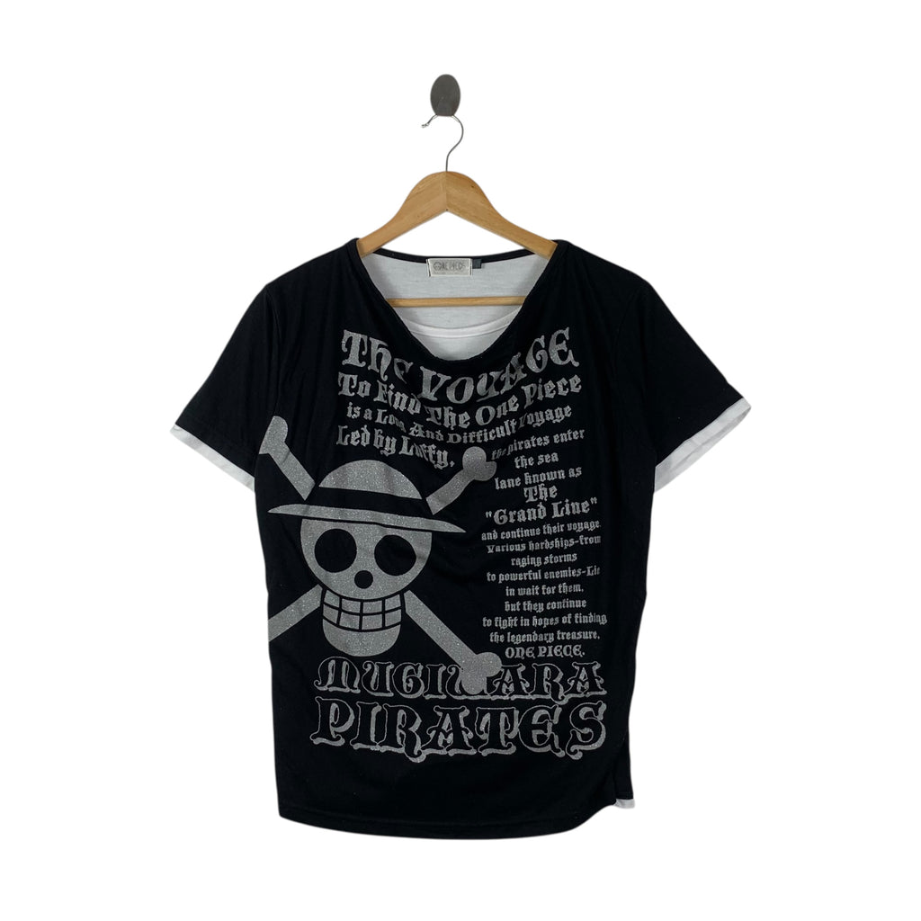 ONE PIECE ANIME Luffy Straw Hat Pirates Crew Voyage Tee Shirt Top Manga Oda Animation