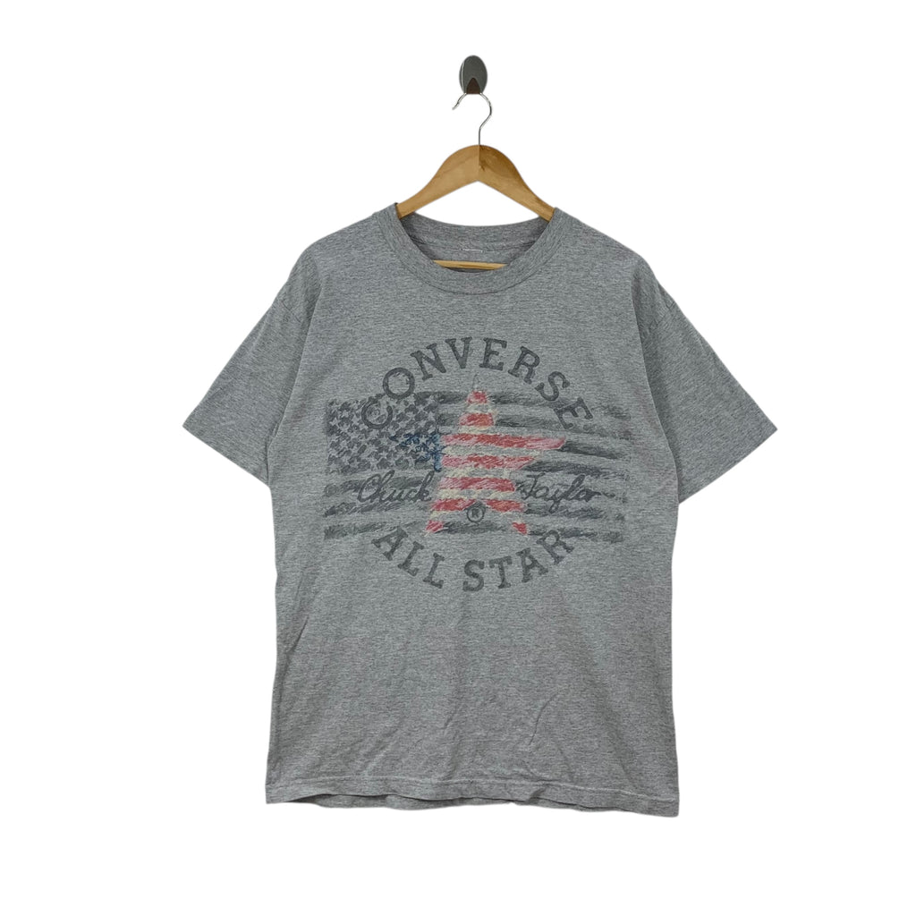 Vintage CONVERSE ALL STAR Chuck Taylor Tee Shirt Top USA Flag