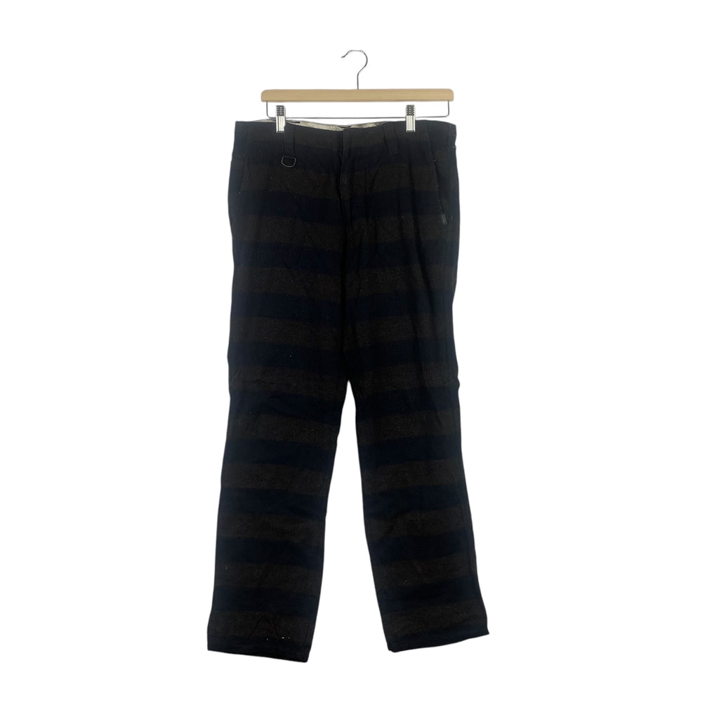 Vintage NAVAL JAPAN DESIGNER Striped Zipper Pant Trouser Casual Workwear