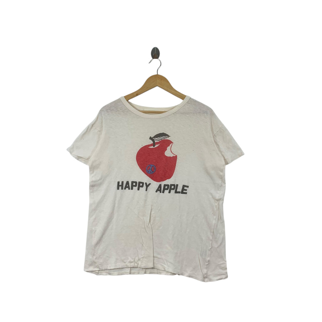 NPATCHTHY’S KERRI HAPPY APPLE Peace Tee Shirt Top Japan Indie Streetwear