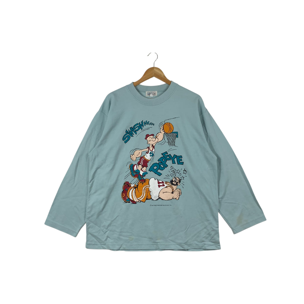 Vintage POPEYE THE SAILORMAN VS BLUTO Cartoon Sweatshirt Sweater Pullover Jumper

Slam Dunk