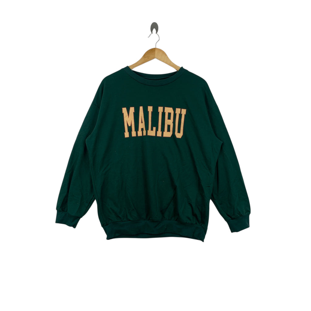 SHEIN MALIBU HAWAII Embossed Logo Baggy Sweatshirt Sweater Pullover Jumper